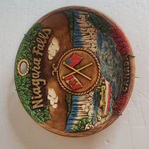 Niagara Falls Terracotta Souvenir Decorative Wall Plate Vintage